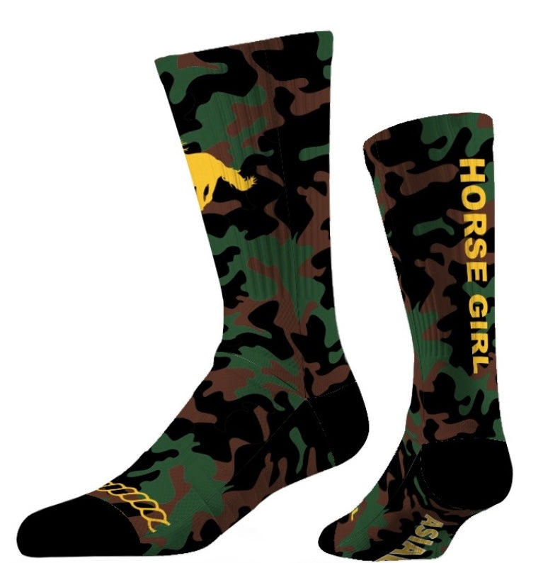 The Original Horse Girl Crew Socks – Camo